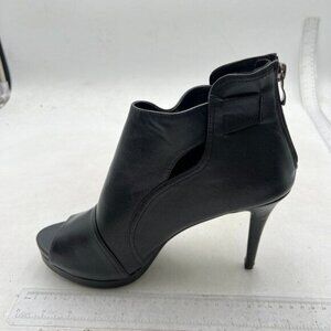 Women's Peep-Toe Sandals Stiletto High Heels Platform Summer Booties Black Shoes